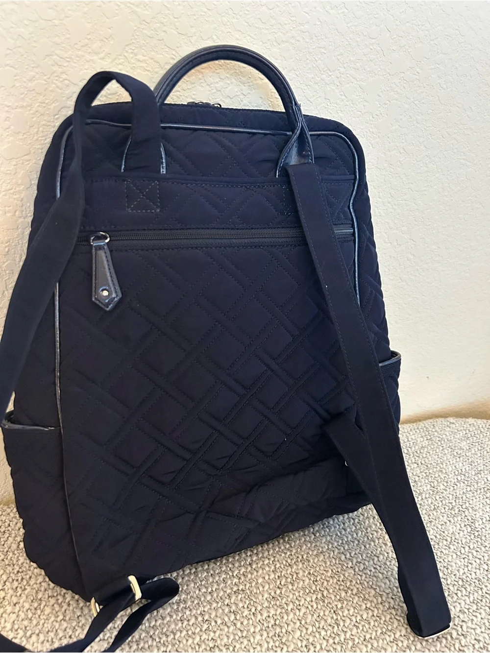 Vera Bradley Classic Navy Blue Quilted Commuter Backpack